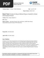 Report Name:: Formulas For Special Medical Purposes Intended For Infants Draft Standard Notified