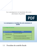 Les Conséquences Et Sanctions Des Actes: Anormaux de Gestion