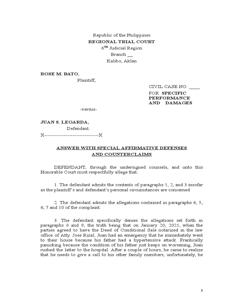 Regional Trial Court | PDF