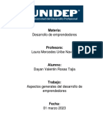 Aspectos Generales Del Desarrollo de Emprendedores