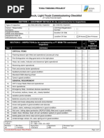 Dump Truck, Light Truck Commissioning Checklist: Toka Tindung Project