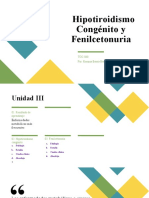 Hipotiroidismo Congénito y Fenilcetonuria: TOC-060 Por: Romina Barría Badilla