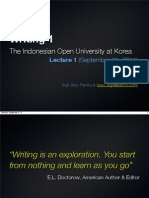 Writing 1: The Indonesian Open University at Korea