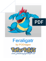 Feraligatr A4 Shiny Lineless