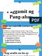 Paggamit NG Pang-Abay