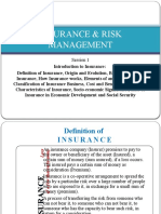 Insurance & Risk Management: Session 1