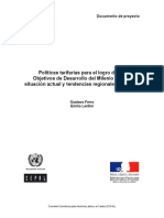 Políticas Tarifarias para El Logro de Los Objetivos de Desarrollo Del Milenio (ODM) : Situación Actual y Tendencias Regionales Recientes