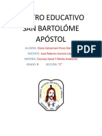 Centro Educativo San Bartolóme Apóstol: Alumna: Docente: Materia: Grado: Sección