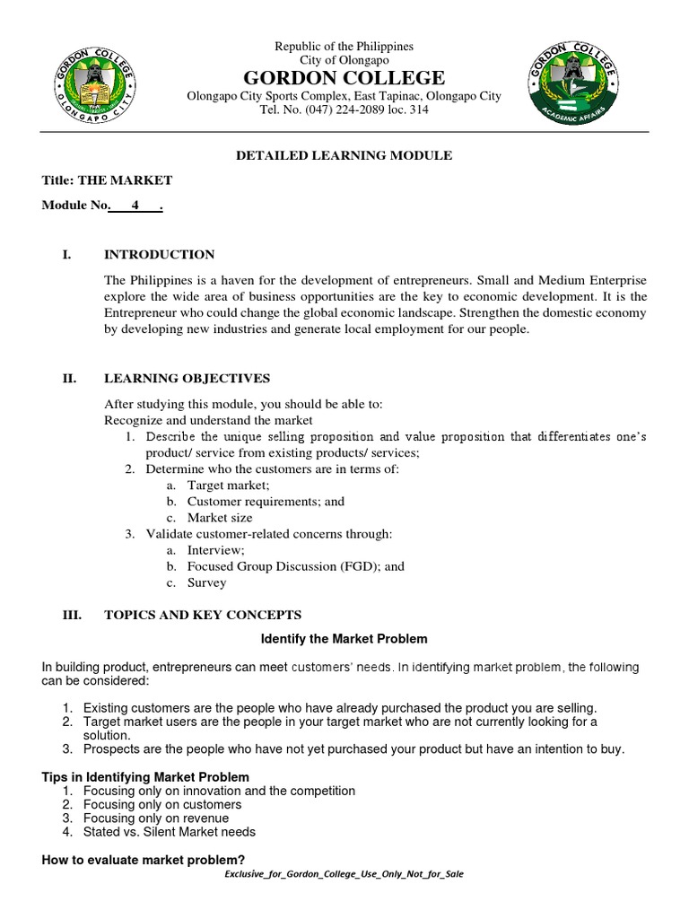 Market Analysis Module for Entrepreneurs | PDF | Marketing | Pricing