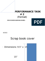 Performance Task 2 Format