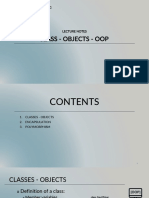 OOP Lecture Notes Covers Classes, Objects, Encapsulation, Polymorphism