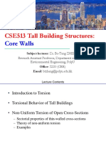 CSE513 Tall Building Structures:: Core Walls
