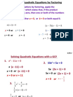 Solve Quadratic Equations by Factoring 1