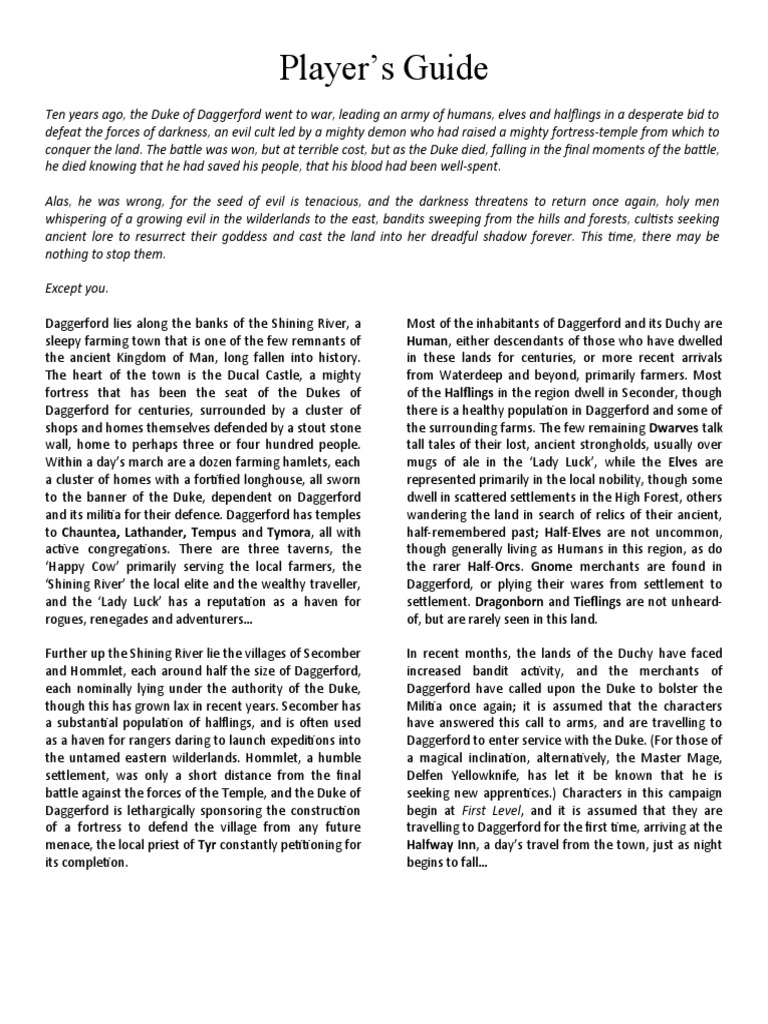 Elemental Evil Handout | PDF