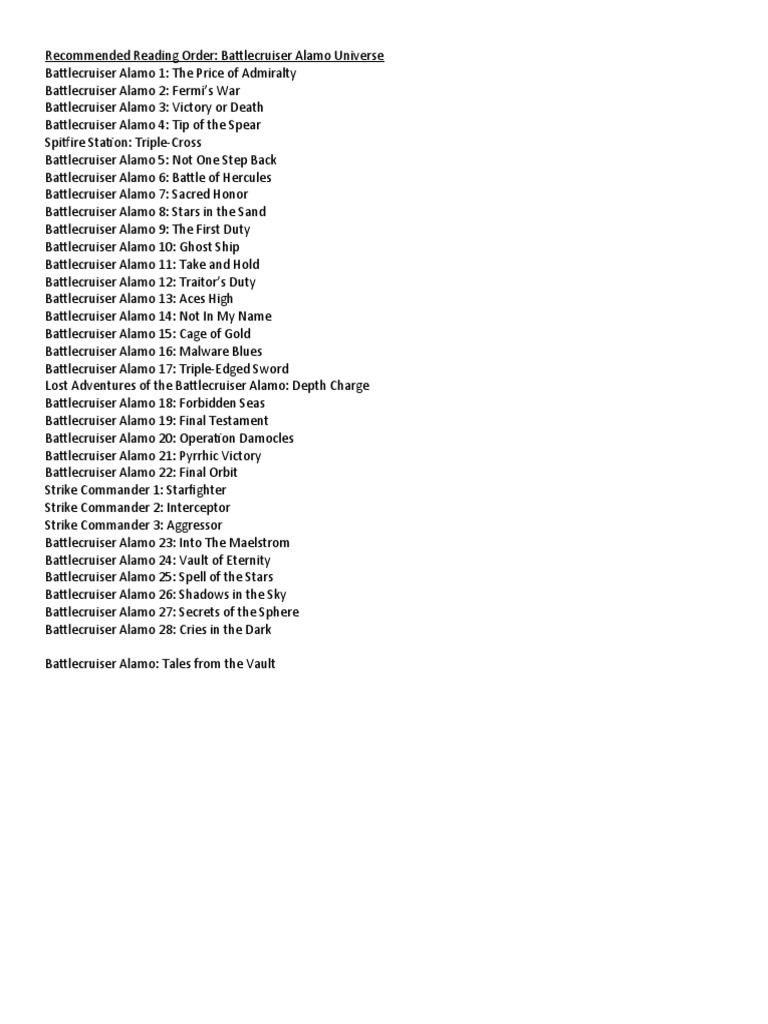 Recommended Reading Order | PDF