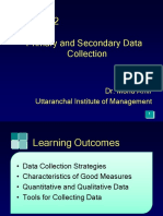 Unit 2: Primary and Secondary Data Collection