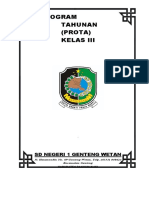 Program Tahunan (Prota) Kelas Iii: SD Negeri 1 Genteng Wetan