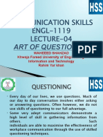 LECTURE 04 Art of Questioning