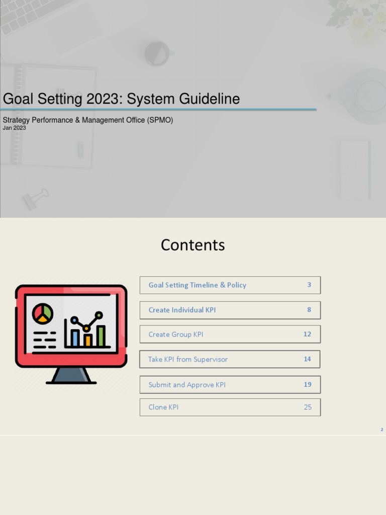 SPMO Goal Setting Guidelines 2023 | PDF | Performance Indicator ...