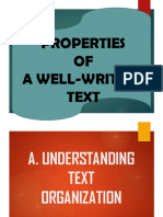 Properties of A Well Written Texts PDF