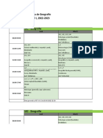 Facultatea de Geografie Semestrul I, 2022-2023 101 - Geografie