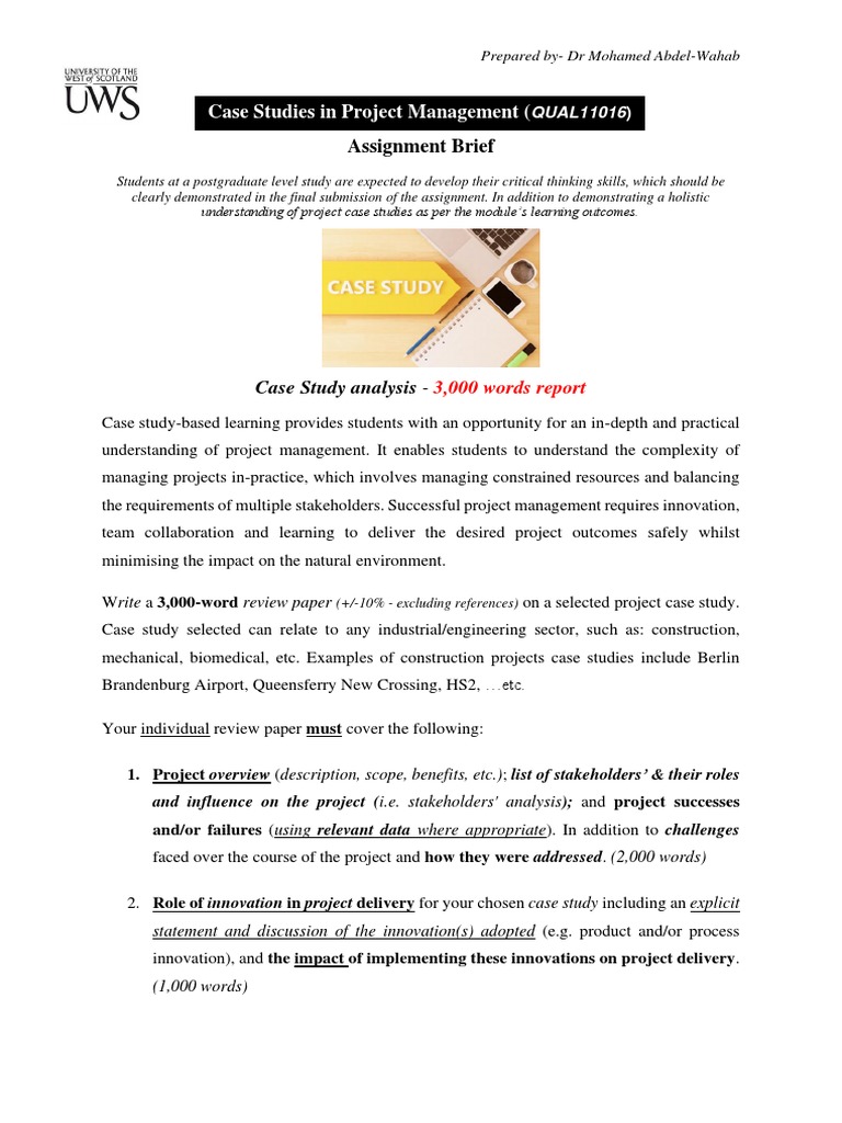 Project Management Case Study Guide | PDF | Project Management ...