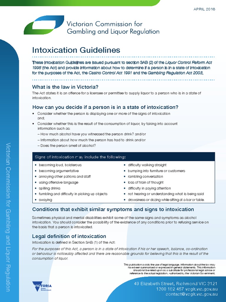 Alcohol Intoxication Treatment Guidelines – CIAHJD
