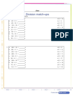 Division Match Ups Worksheet