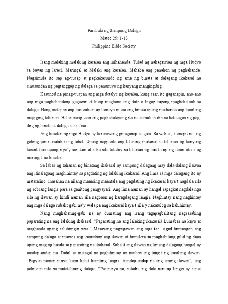 parabula-ng-10-dalaga-pdf