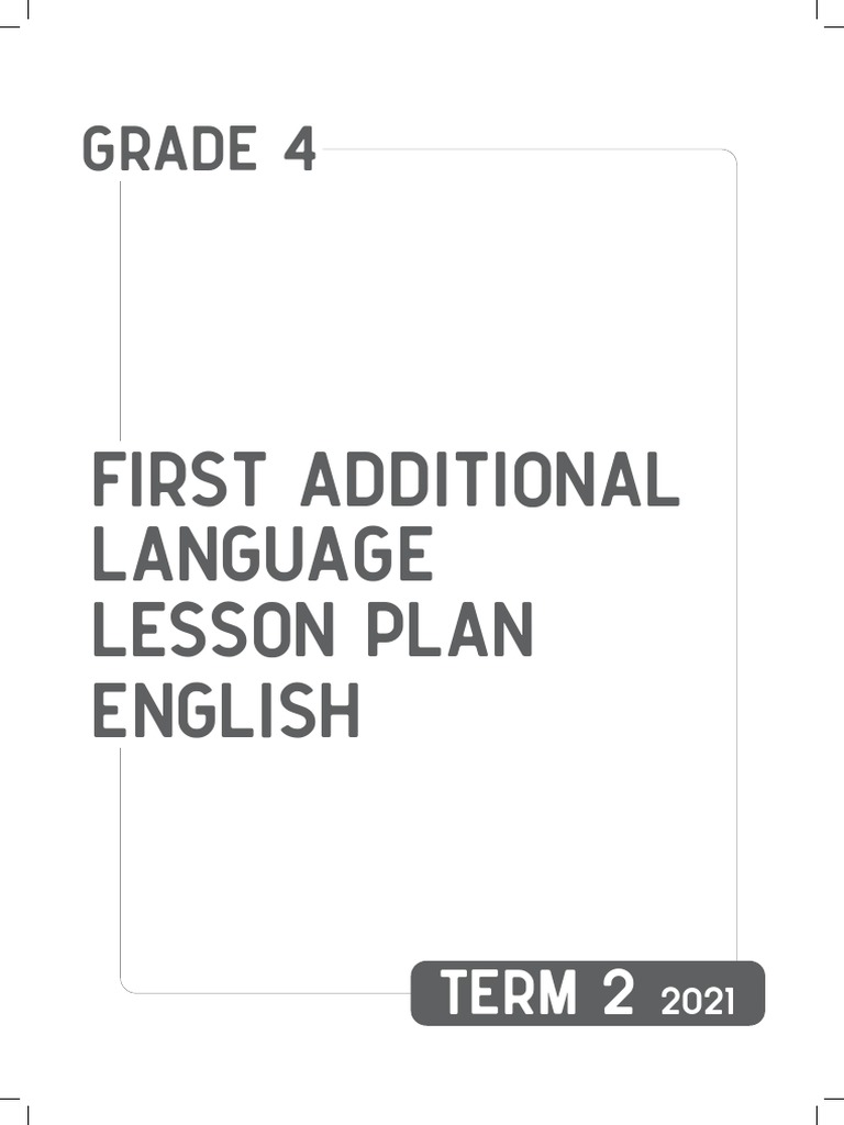 Grade 4 English Lesson Plan Term 2 | PDF | Vocabulary | Learning