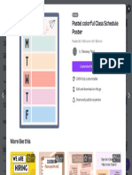 Pastel Colorful Class Schedule Poster: Filters