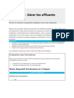 Formation Gérer Les Effluents Industriels