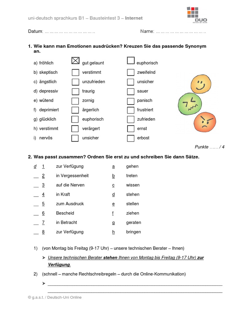 B1 Bausteintest3 Internet Angabe | PDF