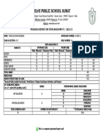 Delhi Public School Surat: Progress Report For Term Assessment I - 2022-23