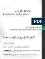 1 Si 2. Psihocriminalistica Si VINOVĂȚIA ȘI PEDEAPSA PENALĂ 2023