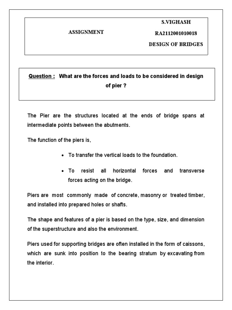 Forces in Bridge Pier Design | PDF | Bridge | Physical Sciences