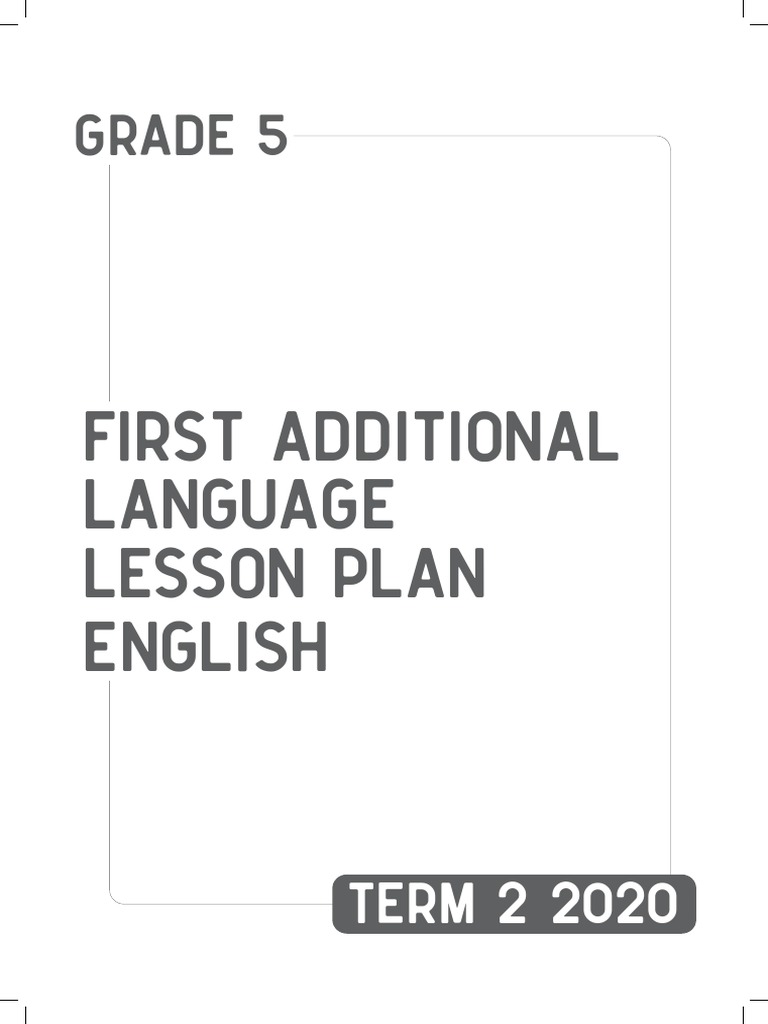 Grade 5 English Lesson Plan Term 2 | PDF | Reading Comprehension | Phonics