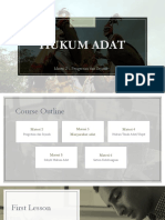 Hukum Adat: Materi 2 - Pengertian Dan Sejarah