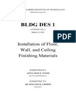 BLDG Des 1: Installation of Floor, Wall, and Ceiling Finishing Materials