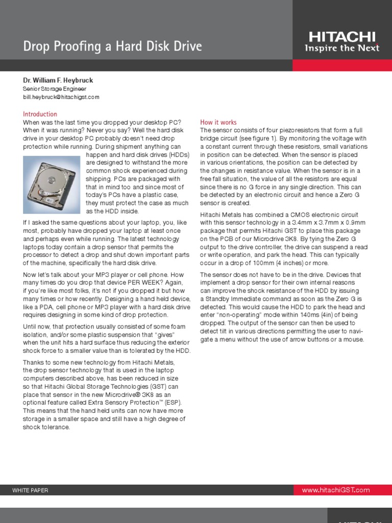 Drop Proof | PDF | Hard Disk Drive | Disk Storage