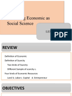 Topic: Revisiting Economic As Social Science: Lesson 02