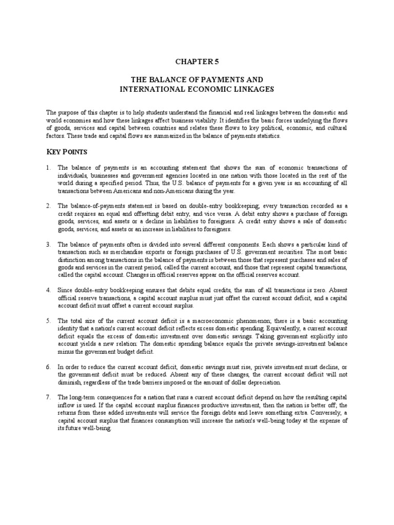 Shapiro Chapter 05 Solutions | PDF | Balance Of Payments | Balance Of Trade