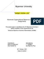 STI Myanmar University "Vietjet Airline LTD.": Advanced Organizational Behaviour (Individual Assignment)