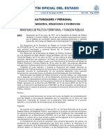 Boletín Oficial Del Estado: Ministerio de Política Territorial Y Función Pública