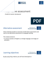Alternative Assessment: A Toolkit For Teacher Development