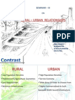 Rural - Urban Relationships: Seminar - Iii