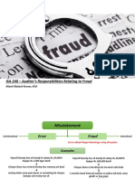 ISA 240 - Auditor's Responsibilities Relating To Fraud: Akash Mukesh Kumar, ACA