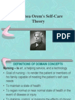 Dorothea Orem's Self-Care Theory