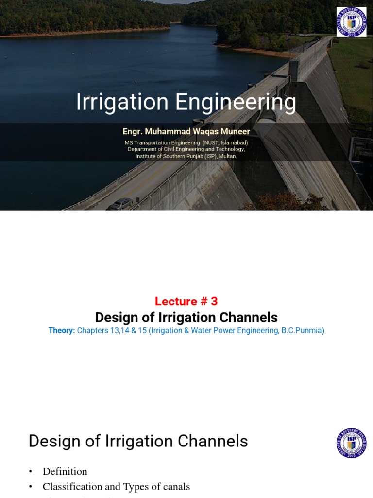 Irrigation Engineering PDF Drainage Basin Canal