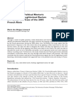 The Effects of Political Rhetoric On The Rise of Legitimized Racism in France: The Case of The 2005 French Riots